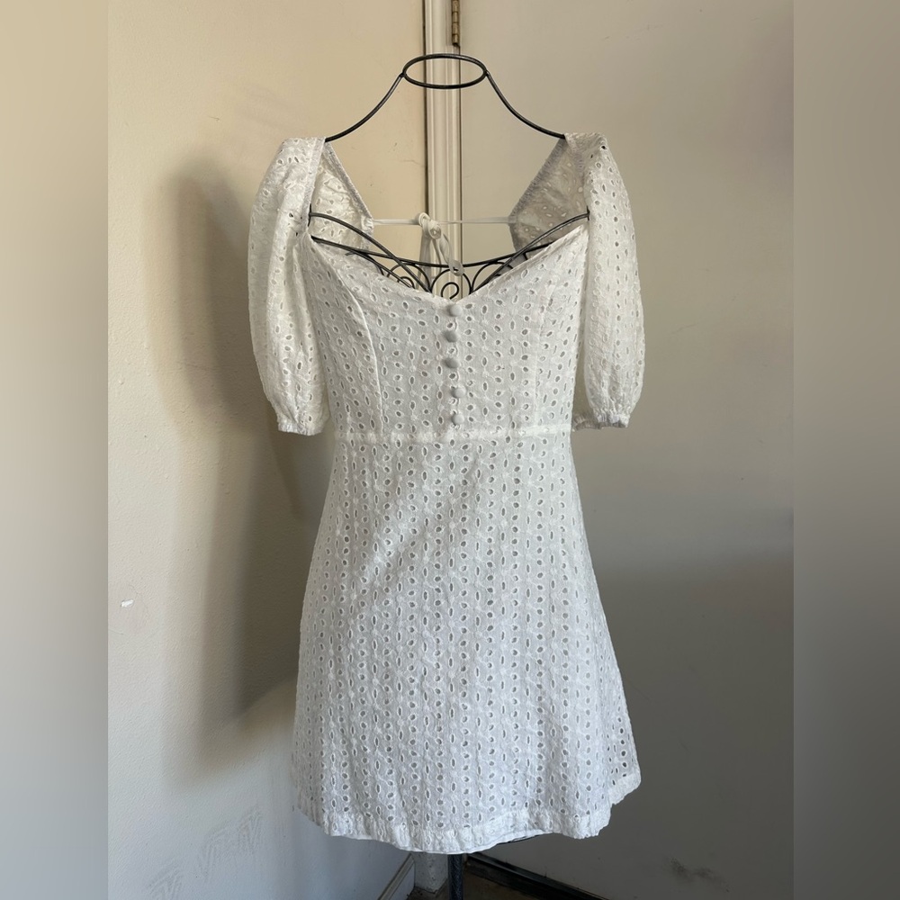 White mini dress